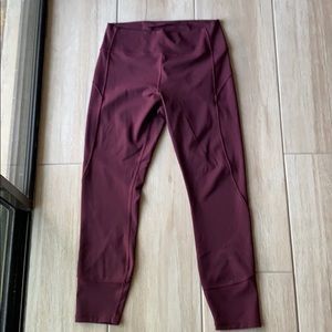 Maroon 7/8 Lululemon Leggings
